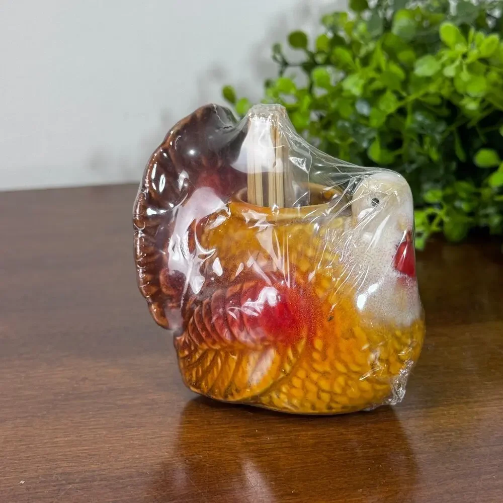 Thanksgiving Turkey Toothpick Holder Autumn Decor Farmhouse